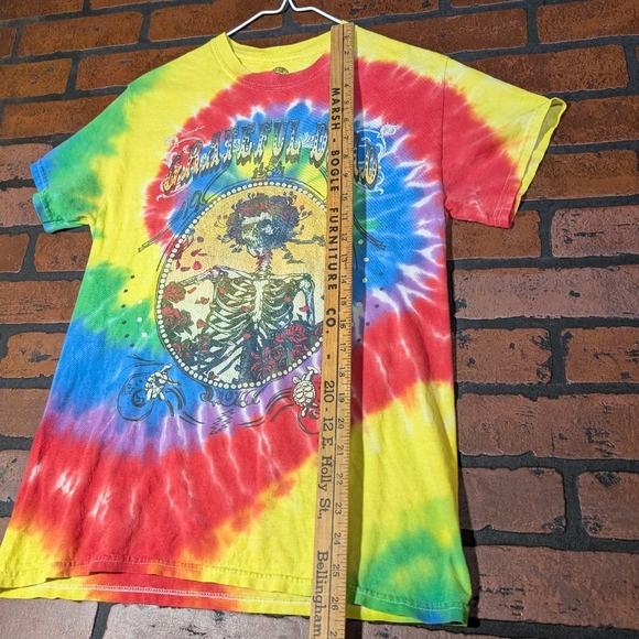 Ripple Junction Grateful Dead Tie Dye Men's S Skeleton Graphic Tee - Picture 8 of 9